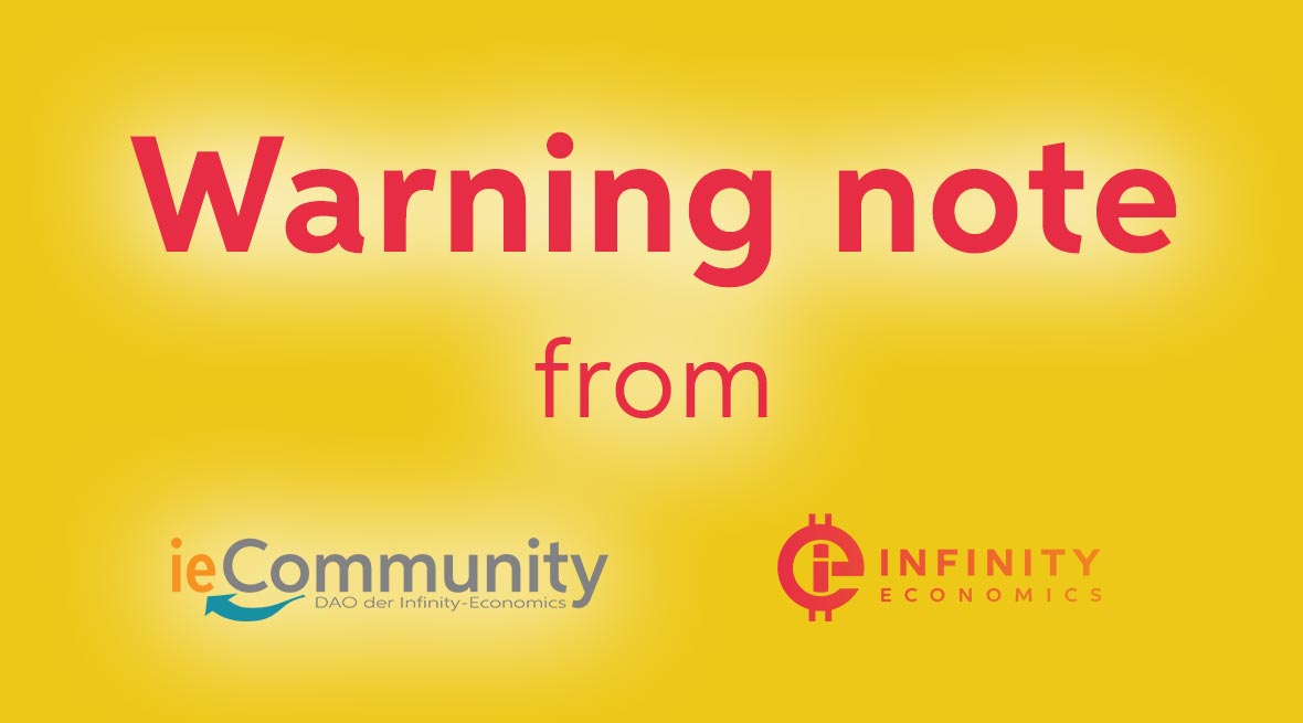 Warning note form ieCommunity and Infinity-Economics